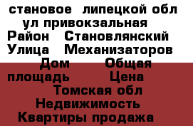 становое, липецкой обл., ул.привокзальная, 4 › Район ­ Становлянский › Улица ­ Механизаторов › Дом ­ 1 › Общая площадь ­ 65 › Цена ­ 1 950 - Томская обл. Недвижимость » Квартиры продажа   